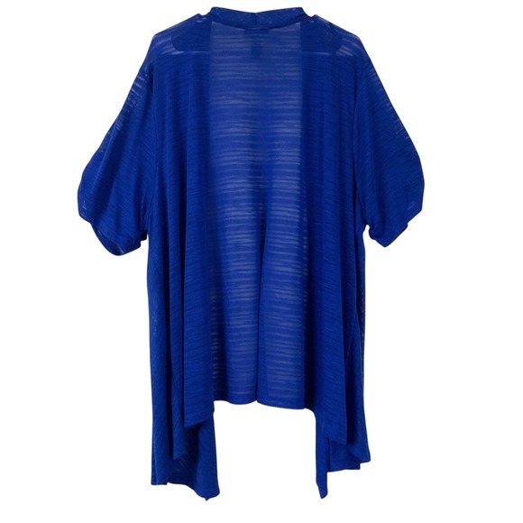 Catherine's 4X Blue Open Front Sheer Kimono Cardigan Duster Lightweight NWT - Picture 2 of 6